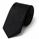 Czarny krawat paisley – elegancki wzór