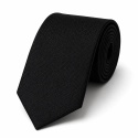 Czarny krawat żakardowy – elegancki model