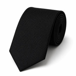 Czarny krawat żakardowy – elegancki model